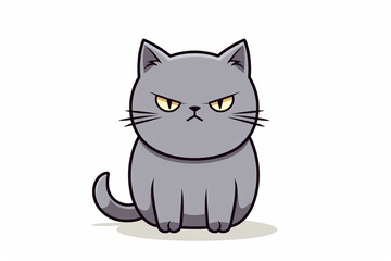 Obraz premium Cute Cat Cartoon Illustration created with Generative AI