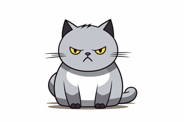 Obraz premium Cute Cat Cartoon Illustration created with Generative AI