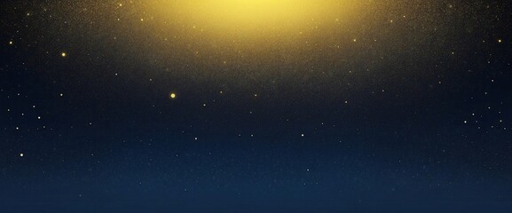 Mystical space and stars background wallpaper in yellow and navy blue gradient colors - obrazy, fototapety, plakaty