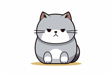 Cute Cat Cartoon Illustration created with Generative AI