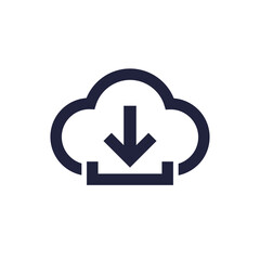 Download icon with a cloud