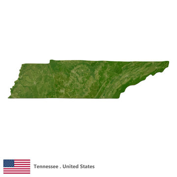 Tennessee, States of America Topographic Map (EPS)