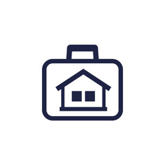 real estate portfolio icon, investment properties vector