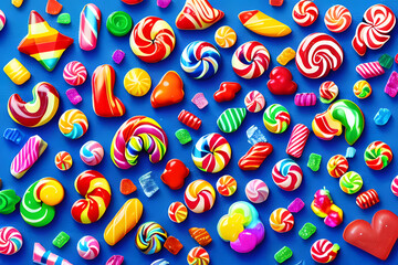 Fototapeta premium Candy background. Generative AI