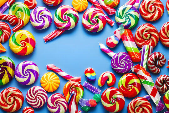 Candy background. Generative AI