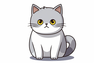 Cute Cat Cartoon Illustration created with Generative AI