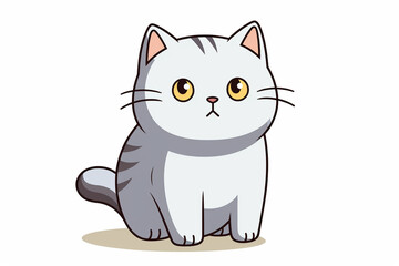 Cute Cat Cartoon Illustration created with Generative AI