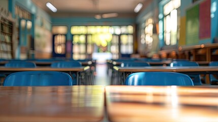 Fototapeta premium Blurred school background.