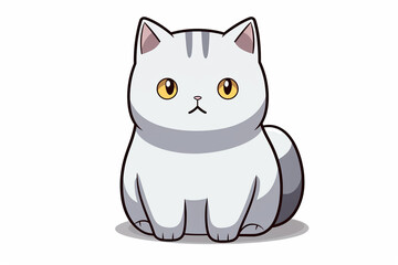 Fototapeta premium Cute Cat Cartoon Illustration created with Generative AI