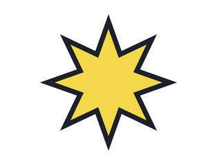 Obraz premium Star symbol and simple style isolated star icon on white background flat design style minimal illustration. 