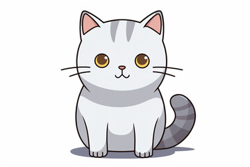 Obraz premium Cute Cat Cartoon Illustration created with Generative AI