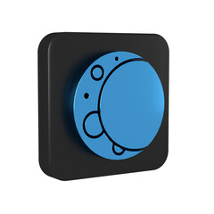 Blue Moon icon isolated on transparent background. Black square button.