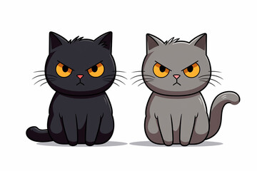 Obraz premium Cute Cat Cartoon Illustration created with Generative AI