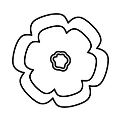 Doodle Flower Lines Style Illustration Vector 