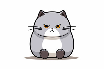 Obraz premium Cute Cat Cartoon Illustration created with Generative AI