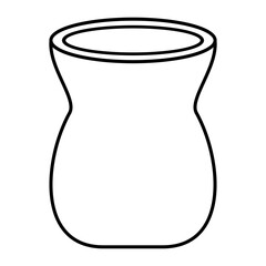 Vase Pot Lines Syle Vector Illustration