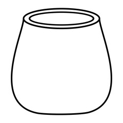 Vase Pot Lines Syle Vector Illustration