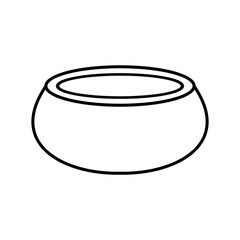 Vase Pot Lines Syle Vector Illustration