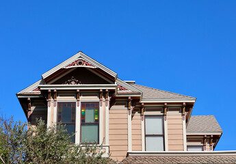ornate roof details of a vintage Victorian