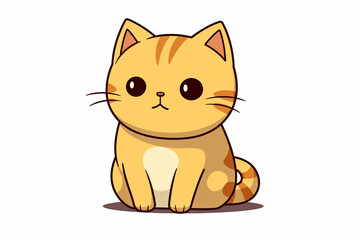 Cute Cat Cartoon Illustration created with Generative AI