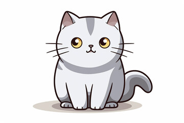 Fototapeta premium Cute Cat Cartoon Illustration created with Generative AI