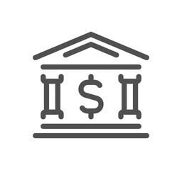 Banking and finance related icon outline and linear symbol.	

