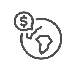 Banking and finance related icon outline and linear symbol.	
