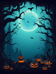 halloween night scene background
