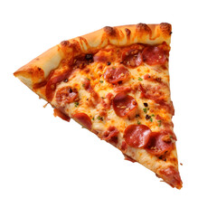 Slice of New York Style Pizza on transparent background PNG image