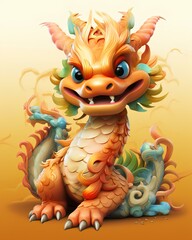 Obraz premium Chinese new year traditional dragon