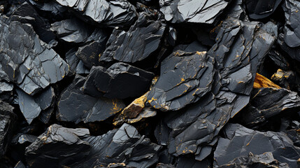 Abstract Majesty Mesmerizing Black Cliffs in Nature's Rock Symphony