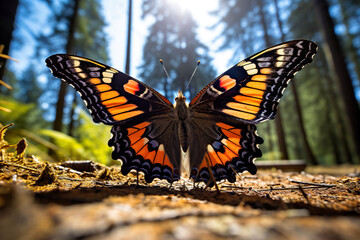 Obraz premium butterfly with wings spread. Generative Ai