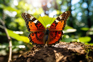 Fototapeta na wymiar butterfly with wings spread. Generative Ai