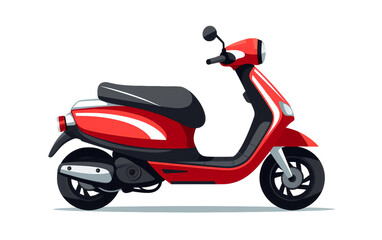 Electric Scooter Isolation Isolated on Transparent Background PNG.
