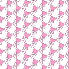 seamless pattern with pink heart