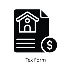 Tax Form vector  Solid  Icon Design illustration. Business And Management Symbol on White background EPS 10 File