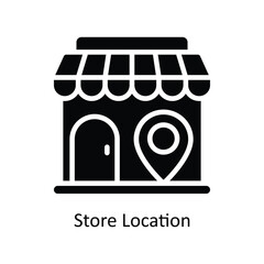 Store Location vector  Solid  Icon Design illustration. Business And Management Symbol on White background EPS 10 File