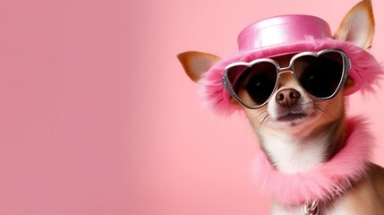 Chihuahua dog in glam