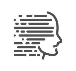 Artificial intelligence related icon outline and linear symbol.	
