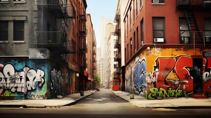 Modern city of New York - Powered by Adobe