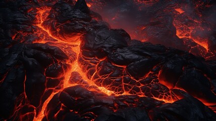 Love the intricate details of the molten lava top down photo Ai generated art