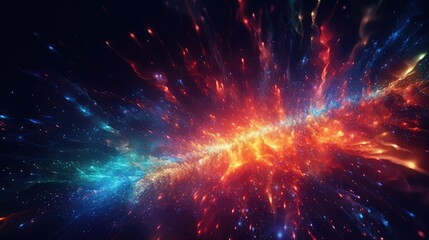 Bright abstract nebula background. AI generated.