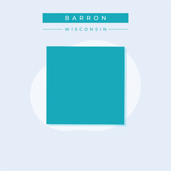 Vector illustration vector of Barron map Wisconsin