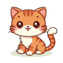 Cute cat cartoon illustration