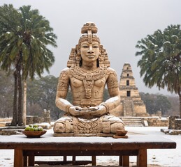 Statue of Mahabalipuram in Hampi, Karnataka, India