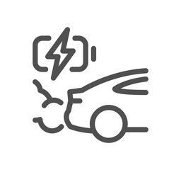 Batteries related icon outline and linear symbol.	
