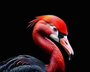 Obraz premium Portrait of a Majestic Red Flamingo
