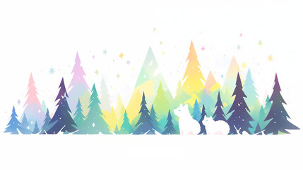 オーロラの空背景