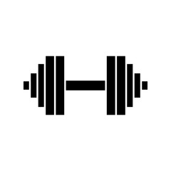 Dumbbell icon. Symbol of strength or training. An attribute of sport, achievement, or athlete.