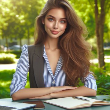 Beautiful business  female  Chinese lady Ai generated